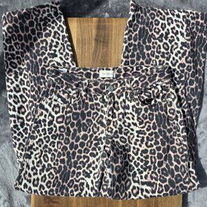 PacSun Leopard Print Flare Jeans